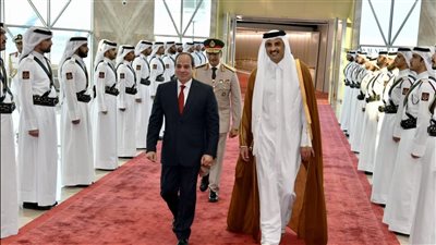 مراسم استقبال رسمية للرئيس السيسي اليوم في العاصمة القطرية