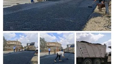 رئيس مركز ومدينة الحسينية يتابع أعمال رصف طريق سعود ـ صان الحجر بالشرقية