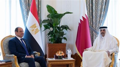 أمير قطر: بحثت مع أخي الرئيس السيسي آفاق تعزيز العلاقات الأخوية الراسخة
