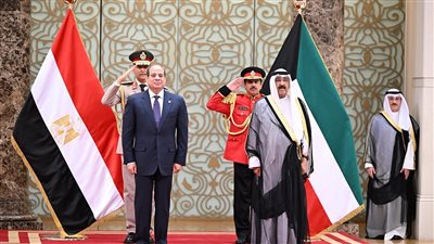 أمير الكويت يقيم مأدبة غداء تكريمية للرئيس السيسي في قصر بيان