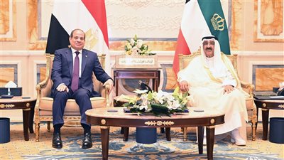 مباحثات رسمية بين مصر والكويت بقصر بيان لتعزيز التعاون الثنائي