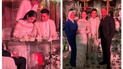 العيلة كلها بكت.. لقطات من عقد قران ليلى زاهر وهشام جمال بحضور نجوم الفن