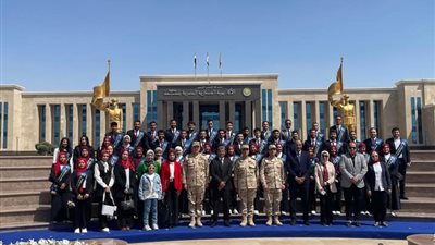 زيارة ميدانية لطلاب جامعة بني سويف للأكاديمية العسكرية المصرية