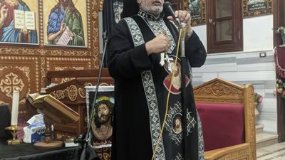 مطران الجيزة يترأس صلاة ليلة الأربعاء من البصخة المقدسة بالفيوم