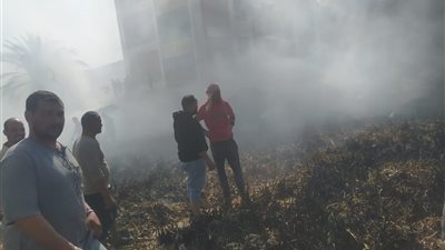 دون وقوع إصابات.. حريق هائل يلتهم 70 طنا بمخزن ثوم في بني سويف 
