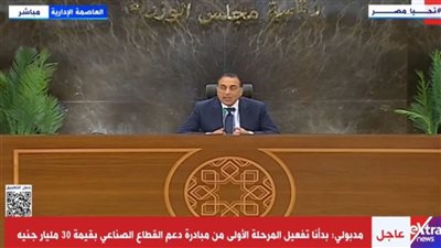 الحكومة: تفعيل المرحلة الأولى لمبادرة دعم القطاع الصناعي بقيمة 30 مليار جنيه