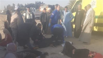 مصرع سيدة وإصابة 17 آخرين في انقلاب ربع نقل بالطريق الصحراوي الغربي في المنيا