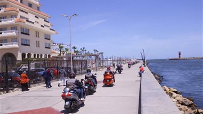 سباق دراجات بخارية لتنشيط السياحة في رأس البر بدمياط |صور