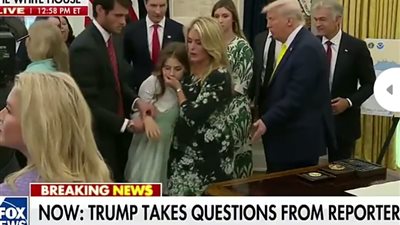 فتاة تفقد وعيها على الهواء في البيت الأبيض.. وترمب يُنهي مؤتمره الصحفي