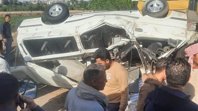 وفاة طفلين وإصابة 12 آخرين في حادث مروع بالدقهلية 