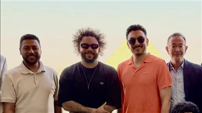 محمد جمعة وأحمد صفوت بصحبة مارسيلو في زيارته لمصر                       