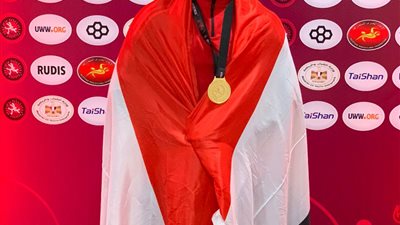 تتويج لاعب البحيرة  أنس علي السيد بذهبية أفريقيا للمصارعة الحرة تحت 20 سنة