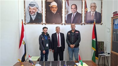 وفد اللجنة المصرية لإغاثة غزة يزور المعاهد الأزهرية في فلسطين