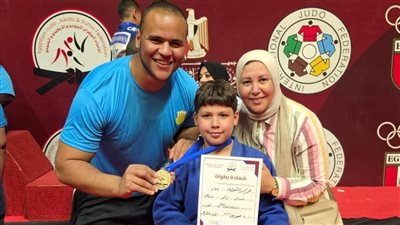 عمر الشبراوي يحصد الميدالية الذهبية في بطولة الجمهورية للجودو 