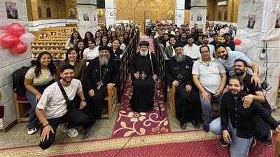 100 شاب وشابة يشاركون في يوم روحي بكنيسة العذراء مريم بالمعصرة