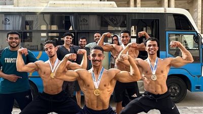طالب بـ«تكنولوجيا حلوان الدولية» يحصد ذهبية بطولة الجامعات في كمال الأجسام