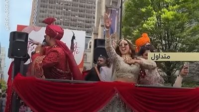 زفاف هندي يتسبب في إغلاق أحد الشوارع بمدينة نيويورك