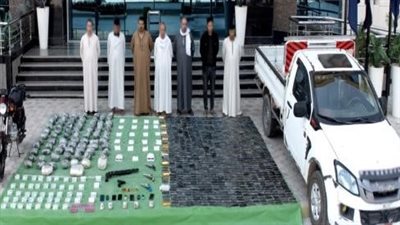 مصرع عنصرين جنائيين بالمنيا وضبط ترسانة أسلحة ومخدرات بـ 78 مليون جنيه