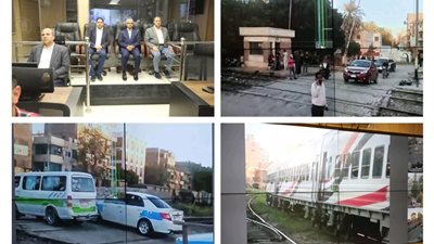 محافظ بني سويف يتابع انتظام الحركة بعد التعامل مع خروج عربة قطار بضائع