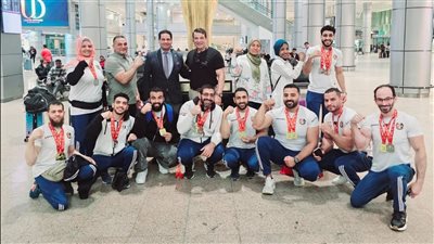 وزارة الشباب والرياضة تستقبل أبطال بطولة أفريقيا لمصارعة الذراعين