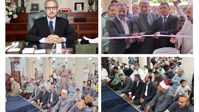 محافظ بني سويف ينيب رئيس ناصر في افتتاح مسجد 