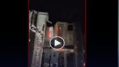 بعد تداول فيديو الواقعة.. التحفظ على سيارة نقل تسببت في حادث تصادم بالقليوبية