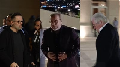 حسين فهمي وشريف منير وعبدالعزيز يقدمون واجب عزاء هاني شاكر