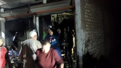بسبب ماس كهربائى.. خسائر بالملايين في حريق محل أدوات منزلية بالمنوفية