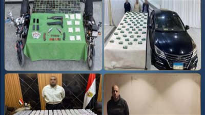 مصرع 3 عناصر إجرامية وضبط نصف طن مخدرات و100 سلاح ناري بالقليوبية