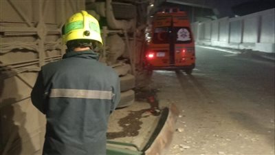 إصابة ٩ أشخاص فى انقلاب أتوبيس نقل عام أعلى كوبري الأباجية بمنشية ناصر