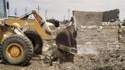 إزالة 16 حالة تعدي بالبناء المخالف على الأراضي الزراعية واملاك الدولة بالشرقية