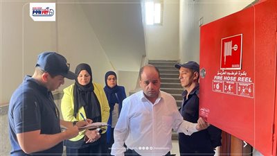 وورش عمل لأستخدام وسائل الحماية المدنيةمن طفايات الحريق وخراطيم المياه بابشواى