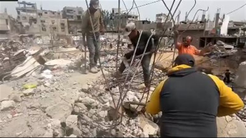 انتشالالرفات في غزة