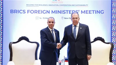 وزير الخارجية يلتقي نظيره الروسي على هامش اجتماع وزراء خارجية البريكس
