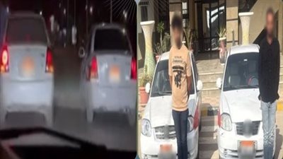 زفة فرح تنتهي في قسم الشرطة.. أمن الشرقية يضبط سائقي سيارتين استعراضا على الطريق