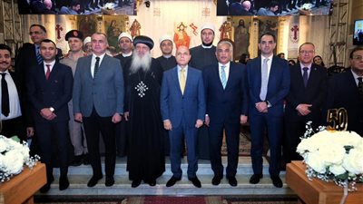 محافظ الغربية يشهد احتفالية اليوبيل الذهبي لرهبنة الأنبا بولا مطران طنطا 