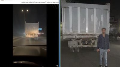 فيديو القيادة برعونة يطيح بسائق نقل في القاهرة.. والأمن يتدخل