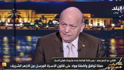 القاضي عبد الرحمن محمد: الحديث عن «العريس في كرتونة» تضليل للرأي العام