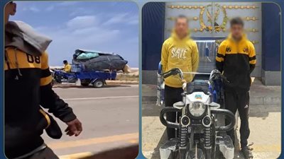 سقوط لصي لافتات الإعلانات بمطروح.. ضبط المتهمين وتتحفظ على «التروسيكل» 