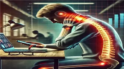 ماسكة الموبايل.. عادة يومية تقوم بها تؤذي فقرات العمود الفقري بشكل كبير