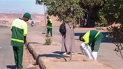 محافظ أسوان يقرر وقف العمل الميدانى لعمال النظافة خلال ساعات الذروة 