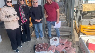ضبط 63 كيلو لحوم ومنتجات غذائية غير صالحة للاستهلاك الآدمي بدمياط