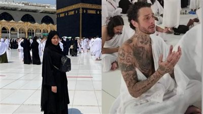 بالتزامن مع موسم الحج 2026 .. نجوم الفن بملابس الإحرام |صور