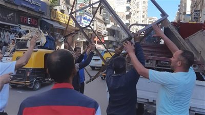 123 حالة إشغال.. حملة مكبرة لإزالة التعديات بشارع الجلاء في الإسكندرية