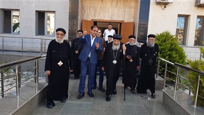 رئيس جامعة بورسعيد يستقبل نيافة الأنبا تادرس للتهنئة بعيد الأضحى