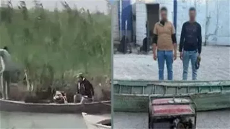 المتهمان عقب القبض
