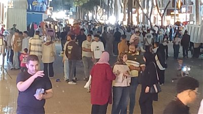أجواء احتفالية بشارع النيل في رأس البر خلال عيد الأضحى المبارك