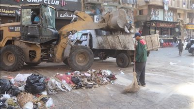 محافظة الجيزة ترفع 21000 طن قمامة ومخلفات بالأحياء والمراكز والمدن