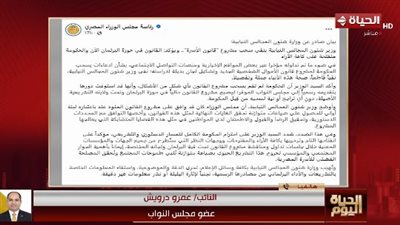 عمرو درويش: قانون الأسرة لن يخرج تشريع للنور إلا  بموافقة الأزهر والكنيسة