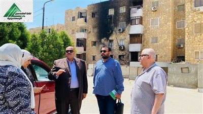 نقابة مهندسي الإسماعيلية تُعاين آثار حريق عقار الشيخ زايد وتؤكد دعمها الفني